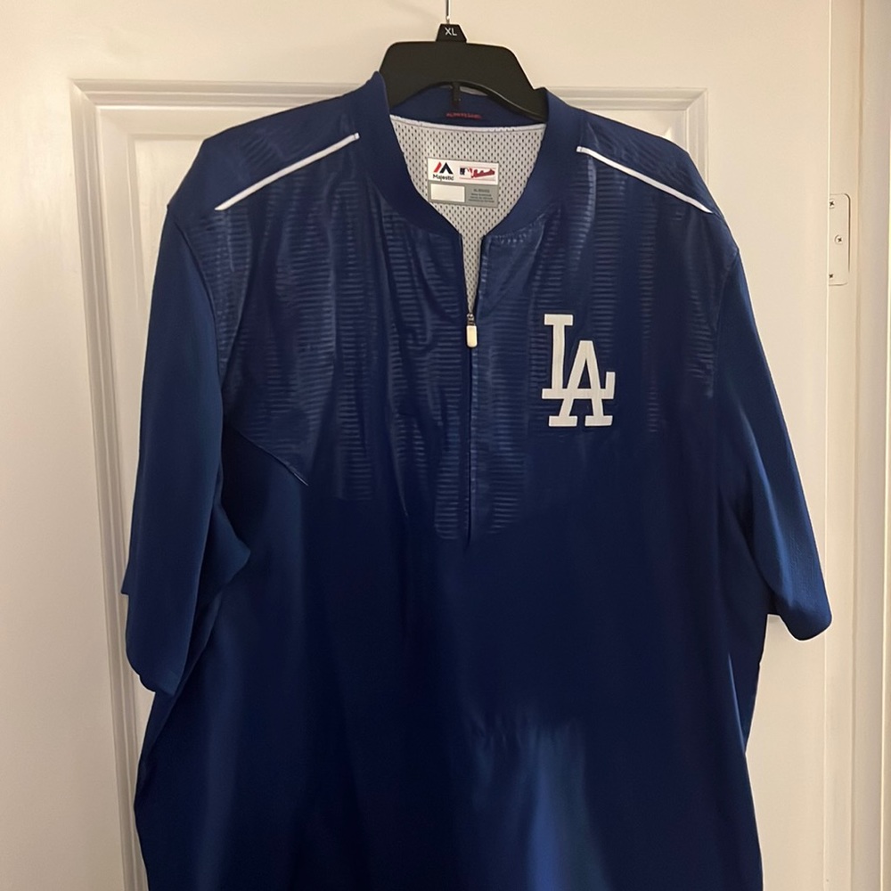 Dodgers Majestic Batting Practice zip up. in outstanding condition, Size XL